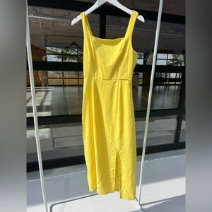 NSR Bright Yellow Midi Dress